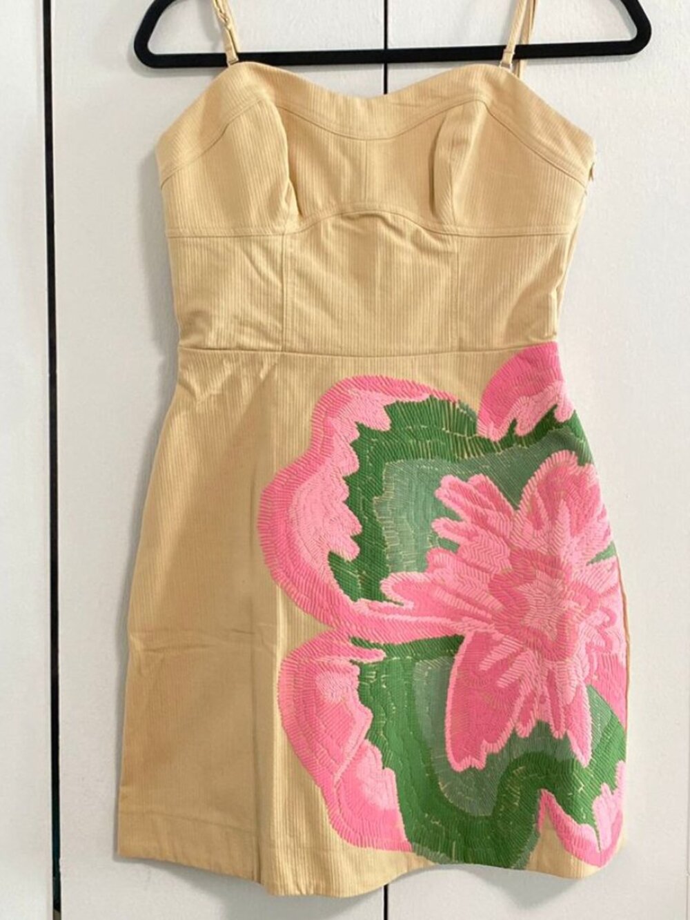 AMARANTE - “Pink Bloom” Embroidered Bustier Mini Dress